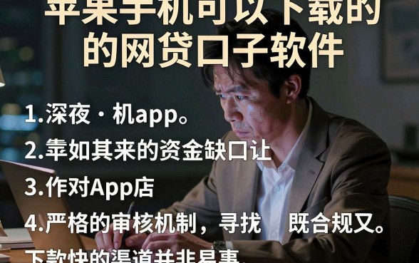 苹果手机可以下载的网贷口子软件，细致阐述五个靠谱借钱的网贷app