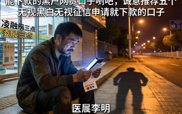 能下款的黑户网贷口子贴吧，诚意推荐五个无视黑白无视征信申请就下款的口子