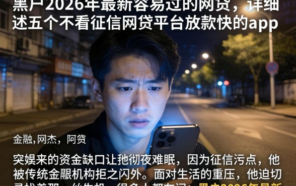 黑户2026年最新容易过的网贷，详细阐述五个不看征信网贷平台放款快的app