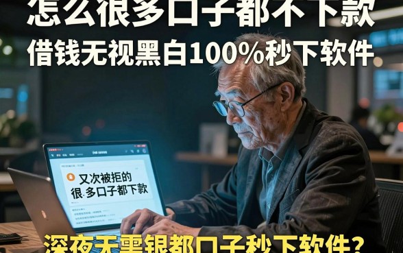 怎么很多口子都不下款,整合五个借钱无视黑白100%秒下软件