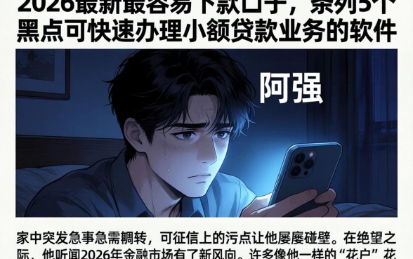 2026最新最容易下款的口子，条列5个黑户可快速办理小额贷款业务的软件