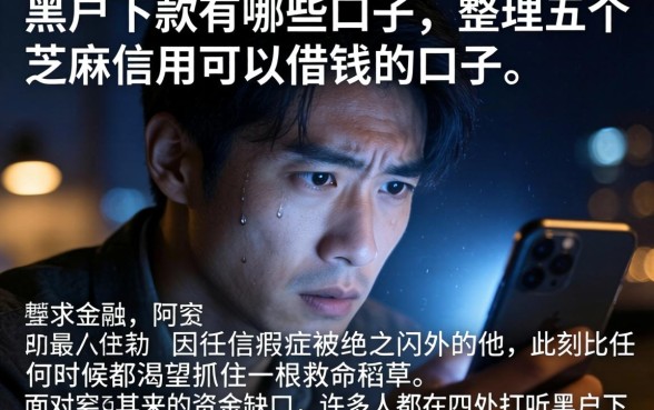 黑户下款有哪些口子，整理五个芝麻信用可以借钱的口子