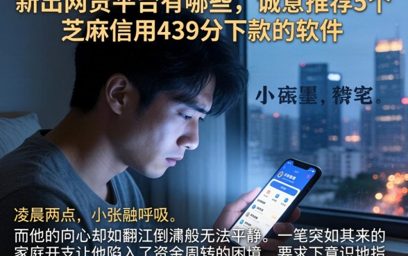 新出网贷平台有哪些,诚意推荐5个芝麻信用439分下款的软件