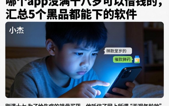 哪个app没满十八岁可以借钱的,汇总5个黑户都能下的软件