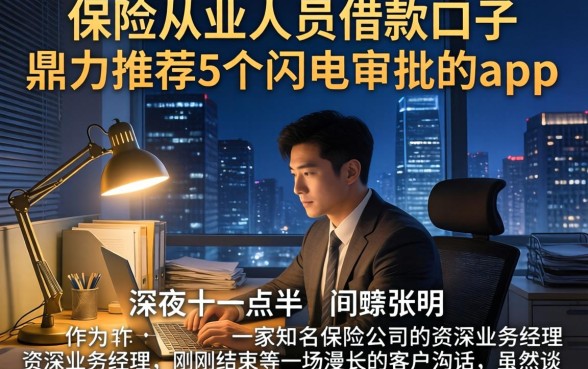保险从业人员借款口子，鼎力推荐5个闪电审批的app