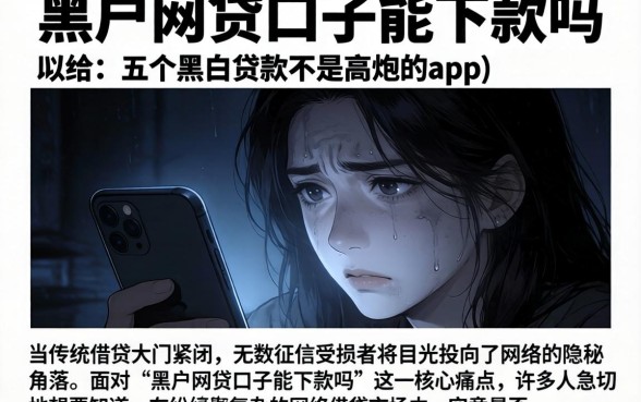 黑户网贷口子能下款吗，归纳五个黑白贷款不是高炮的app