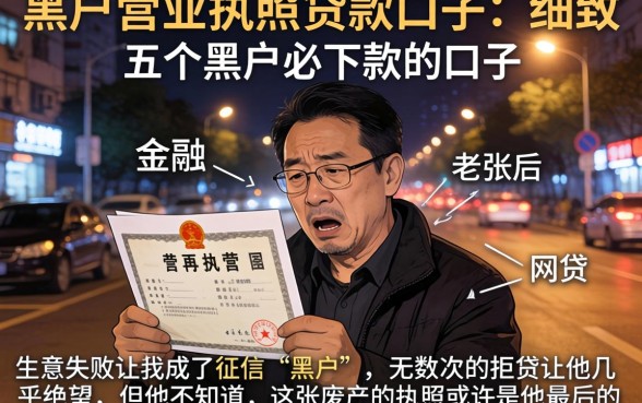 黑户营业执照贷款口子，细致阐述五个黑户必下款的口子