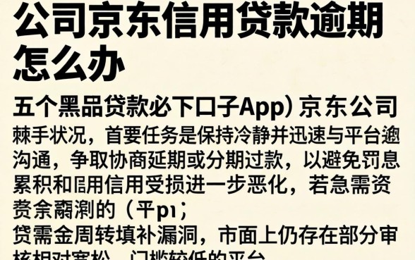 公司京东信用贷款逾期怎么办，详细阐述五个黑户贷款必下口子app
