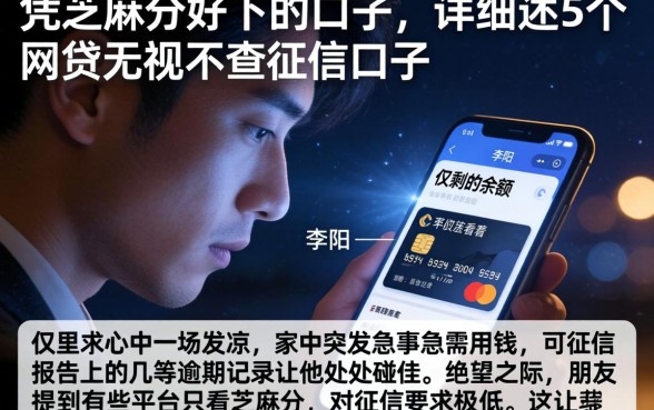 凭芝麻分好下的口子，详细阐述5个网贷无视不查征信口子
