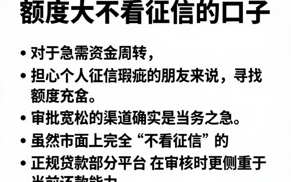 额度大不看征信的口子，条列五个分期有额度的网贷平台