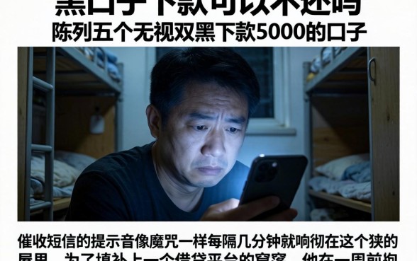 黑口子下款可以不还吗，陈列五个无视双黑下款5000的口子