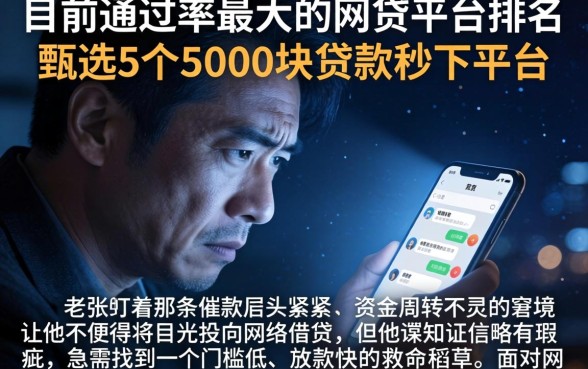 目前通过率最高的网贷平台排名,甄选5个5000块贷款秒下平台