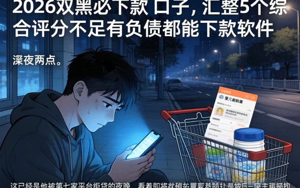 2026双黑必下款的口子,汇整5个综合评分不足有负债都能下款软件