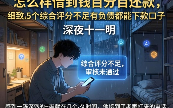 怎么样借到钱百分百还款，细致阐述5个综合评分不足有负债都能下款口子