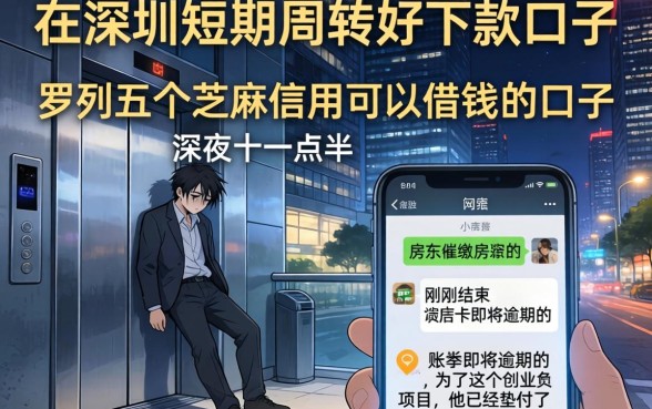 在深圳短期周转好下款的口子,罗列五个芝麻信用可以借钱的口子