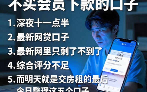 不买会员下款的口子,罗列五个最新网贷口子今日整理这五个口子