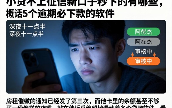 小贷不上征信新口子秒下的有哪些，概括5个逾期必下款的软件