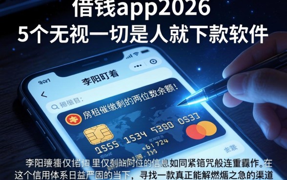 借钱app2026,条列5个无视一切是人就下款软件