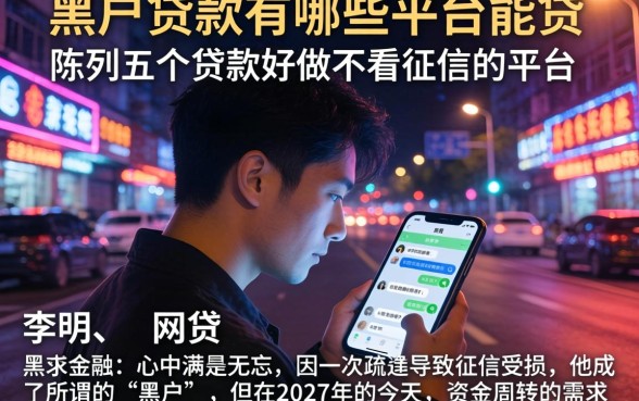 黑户贷款有哪些平台能贷，陈列五个贷款好做不看征信的平台