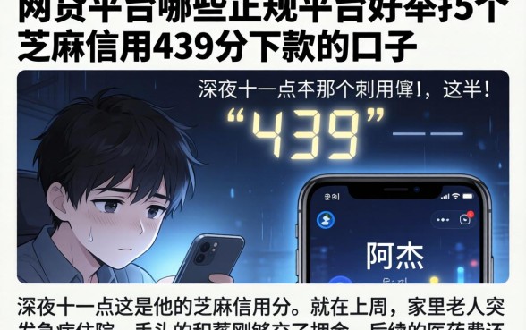 网贷平台哪些正规平台好，枚举5个芝麻信用439分下款的口子