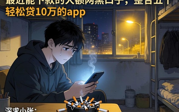 最近能下款的大额网黑口子，整合五个轻松贷10万的app