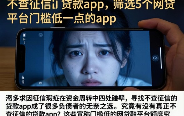 不查征信的 贷款app，筛选5个网贷平台门槛低一点的app