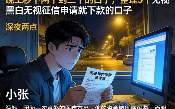 晚上秒下两千到三千的口子，整理5个无视黑白无视征信申请就下款的口子