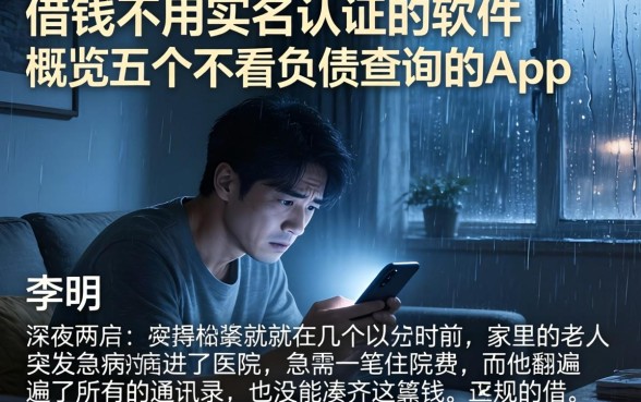 借钱不用实名认证的软件，概览五个不看负债查询的app