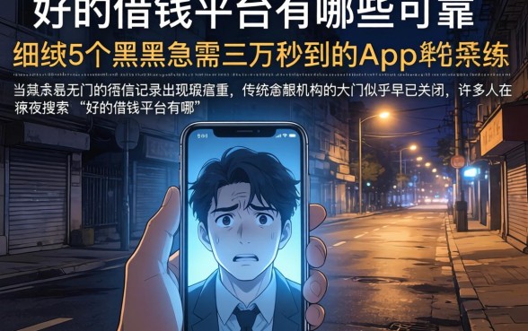 好的借钱平台有哪些可靠，细致阐述5个黑户急需三万秒到的的app