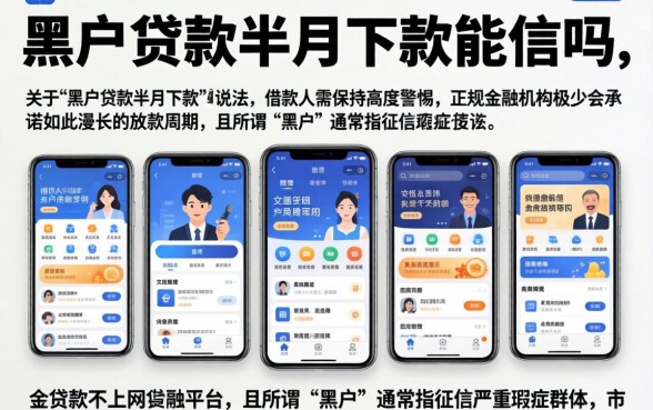 黑户贷款半月下款能信吗,陈列五个贷款不上诚信平台的app