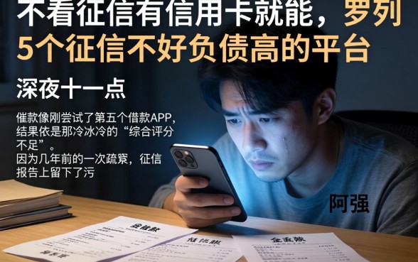 不看征信有信用卡就能,罗列5个征信不好负债高的平台