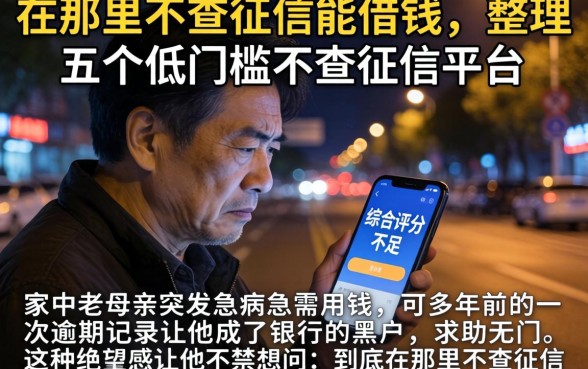 在那里不查征信能借钱，整理五个低门槛不查征信的平台