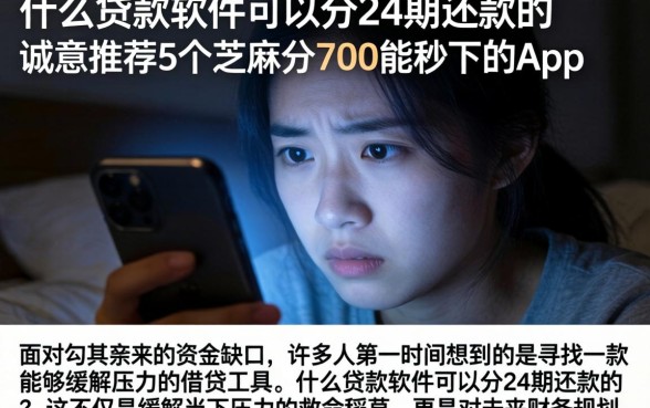 什么贷款软件可以分24期还款的,诚意推荐5个芝麻分700能秒下的app