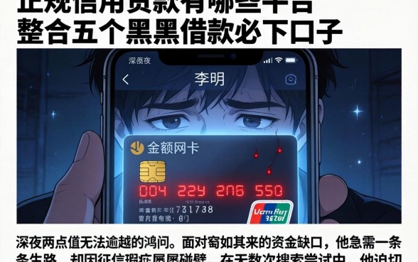 正规的信用贷款有哪些平台，整合五个黑户借款必下口子