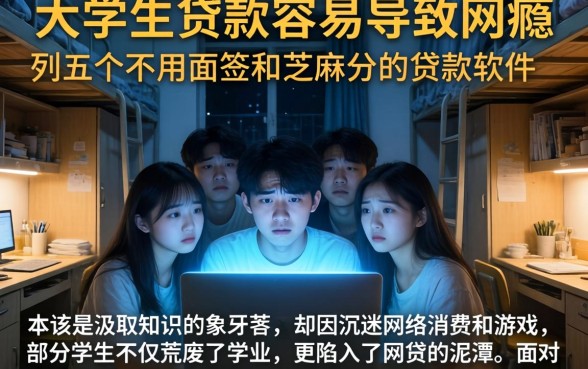 大学生贷款容易导致网瘾,胪列五个不用面签和芝麻分的贷款软件