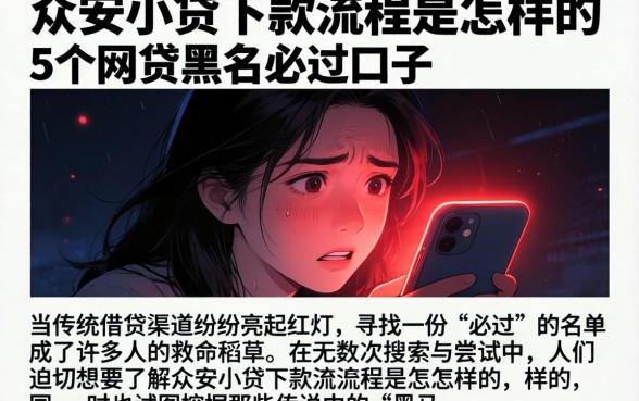 众安小贷下款流程是怎样的，枚举5个网贷黑户必过口子