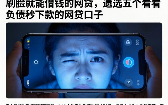 刷脸就能借钱的网贷，遴选五个不看负债秒下款的网贷口子