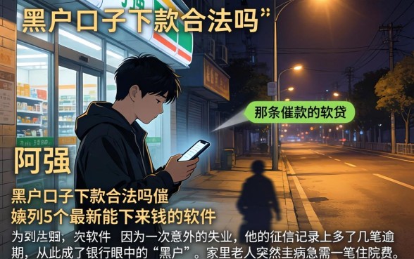 黑户口子下款合法吗,胪列5个最新能下来钱的软件
