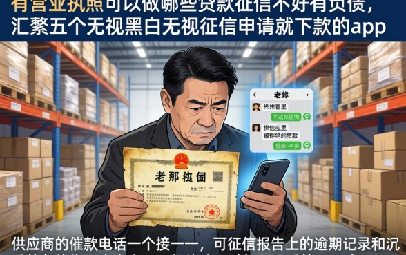 有营业执照可以做哪些贷款征信不好有负债，汇整五个无视黑白无视征信申请就下款的app