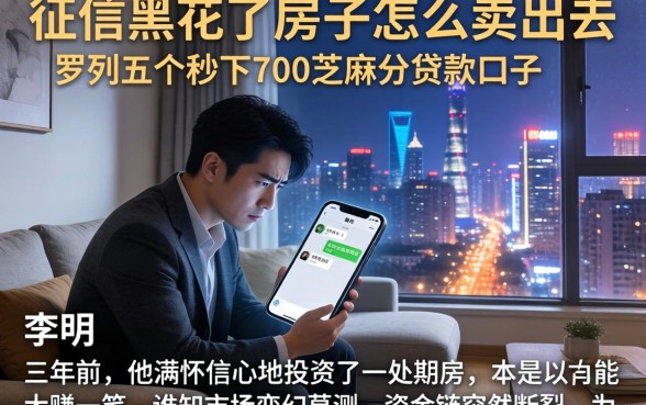 征信黑花了房子怎么卖出去，罗列五个秒下700芝麻分贷款口子