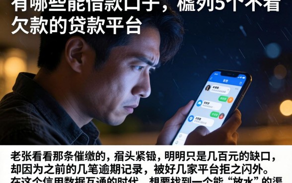 有哪些能借款的口子，胪列5个不看欠款的贷款平台
