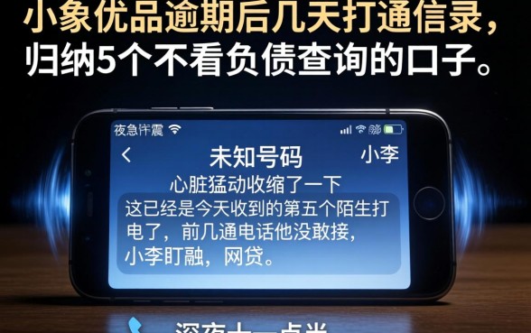 小象优品逾期后几天打通讯录，归纳5个不看负债查询的口子