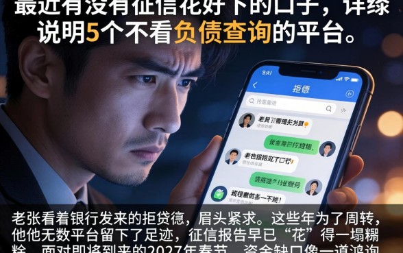 最近有没有征信花好下的口子，详尽说明5个不看负债查询的平台