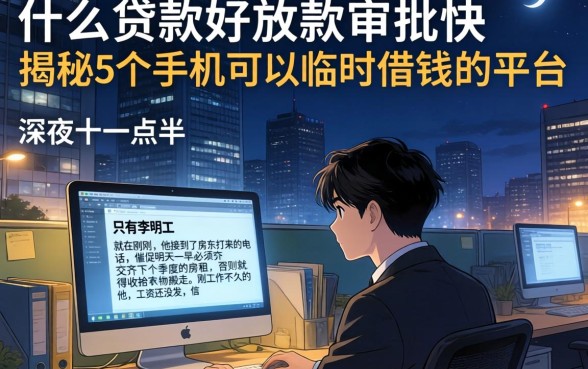 什么贷款好放款审批快，揭秘5个手机可以临时借钱的平台