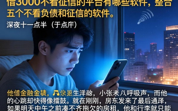借3000不看征信的平台有哪些软件,整合五个不看负债和征信的软件