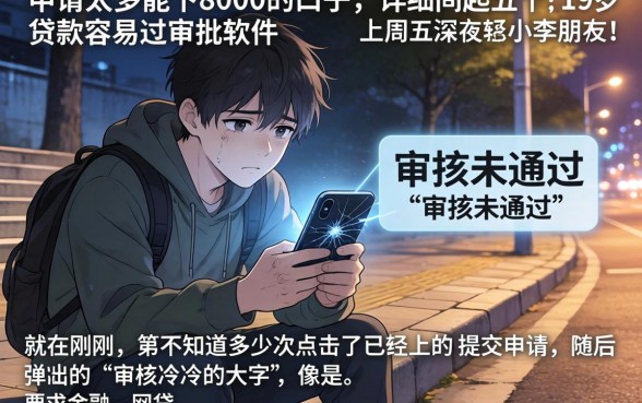 申请太多能下8000的口子,详细阐述五个19岁贷款容易过审批的软件
