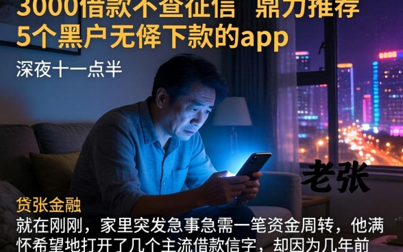 3000借款不查征信,鼎力推荐5个黑户无条件下款的app