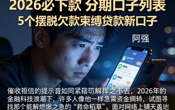 2026必下款的分期口子列表,细致阐述5个摆脱欠款束缚贷款新口子