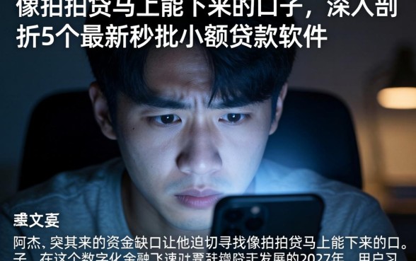 像拍拍贷马上能下来的口子，深入剖析5个最新秒批小额贷款软件