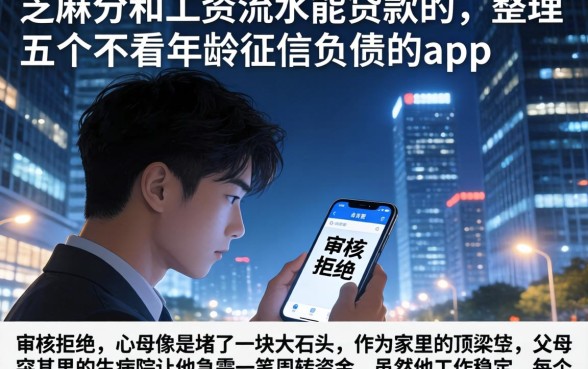 芝麻分和工资流水能贷款的，整理五个不看年龄征信负债的app